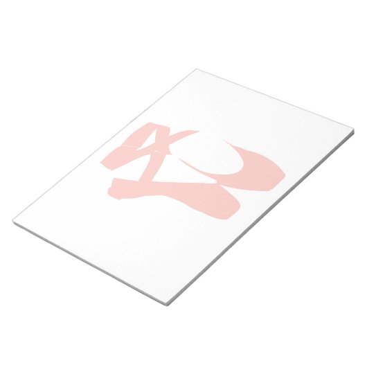 Pink Ballet Slippers Notizblock (angewinkelt)