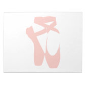 Pink Ballet Slippers Notizblock (Vorderseite)