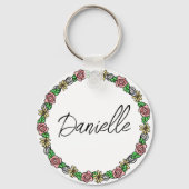 Pink Ballet Slippers Personalisiert Ballerina Schlüsselanhänger (Rückseite)