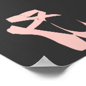 Pink Ballet Slippers Poster (Ecke)
