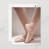 Pink Ballet Slippers Postkarte (Vorne/Hinten)