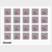Pink Ballet Slippers Quadratischer Aufkleber (Blatt)