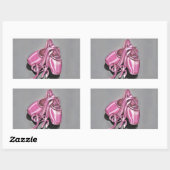 Pink Ballet Slippers Rechteckiger Aufkleber (Blatt)