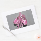 Pink Ballet Slippers Rechteckiger Aufkleber (Umschlag)