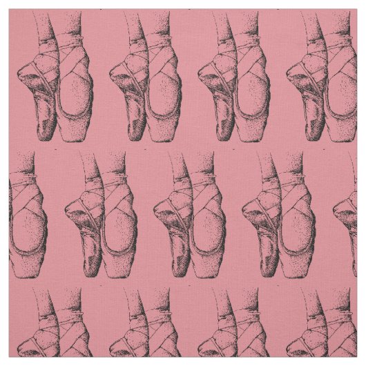 Pink Ballet Slippers Stoff (Muster)