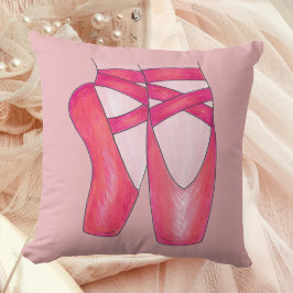 Pink Ballet Toe Pointe Shoe Ballerina Tanz Tänzeri Kissen
