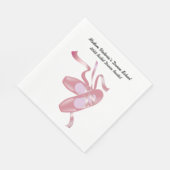Pink Ballet Toe Shoes Tanz Empfang Serviette (Ecke)