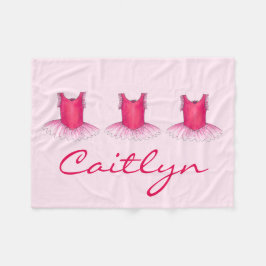 Pink Ballet Tutu Personalisiert Ballerina Dancer Fleecedecke