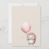 Pink Balloon Animal Baby Dusche Einladung (Rückseite)