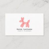 Pink Balloon Animal Party Event Plane Visitenkarte (Vorderseite)