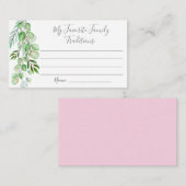 Pink Balloon Baby Dusche Familie Traditionen Begleitkarte (Vorne/Hinten)