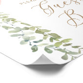 Pink Balloon Baby Showbuchsignatur Poster (Ecke)