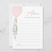 Pink Balloon Baby Showkarte Einladung (Vorderseite)