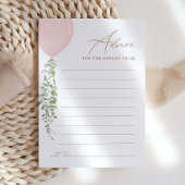 Pink Balloon Baby Showkarte Einladung