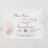 Pink Balloon Babydusche Einladung (Vorne/Hinten)