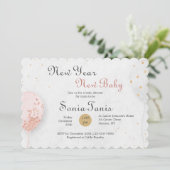 Pink Balloon Babydusche Einladung (Stehend Vorderseite)