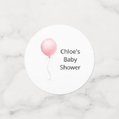 Pink Balloon Babydusche Konfetti (Klein Vorderseite)