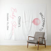 Pink Balloon Babydusche Wandteppich (Beispiel (Horizontal))