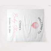 Pink Balloon Babydusche Wandteppich (Vorderseite (Horizontal))