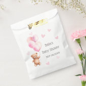 Pink Balloon Bear Heart Baby Dusche Geschenktütchen (Versiegelt)