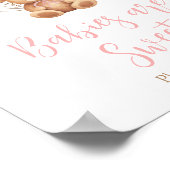 Pink Balloon Boho Bären Babies sind süß Poster (Ecke)