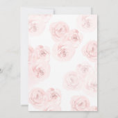 Pink Balloon Elephant Baby Dusche Einladung (Rückseite)