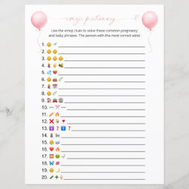 Pink Balloon Emoji Pictionary Baby Shooting Game