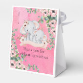 Pink Balloon Eucalyptus Elephant Vielen Dank Geschenkschachtel (Rückseite)