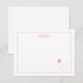 Pink Balloon | Flachbildschirm Mitteilungskarte (Vorne/Hinten)