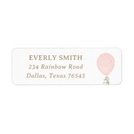 Pink Balloon Geburtstagsrücksendeadresse