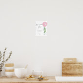 Pink Balloon Mimosa Bar Baby Shooting Game Poster (Küche)