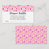 Pink Balloon Muster Baby Dusche Windelwanne Windel Begleitkarte (Vorne/Hinten)