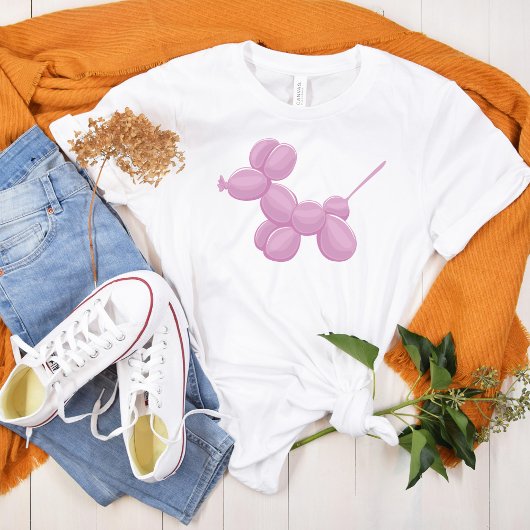 Pink Balloon Niedlicher Hund T-Shirt