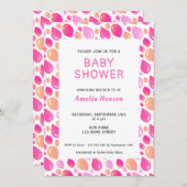 Pink Balloon Pattern Baby Girl Baby Dusche Einladung (Vorne/Hinten)