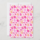 Pink Balloon Pattern Baby Girl Baby Dusche Einladung (Rückseite)