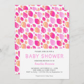 Pink Balloon Pattern Baby Girl Baby Dusche Einladung (Vorne/Hinten)