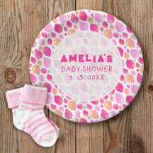 Pink Balloon Pattern Baby Girl Baby Dusche