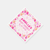 Pink Balloon Pattern Baby Girl Baby Dusche Serviette (Ecke)