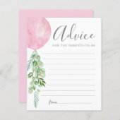 Pink Balloon Ratgeber wünscht Babykarte (Vorne/Hinten)