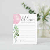 Pink Balloon Ratgeber wünscht Babykarte (Stehend Vorderseite)