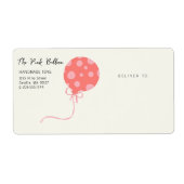 Pink Balloon Small Business Label (Vorne)