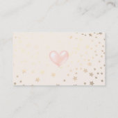 Pink Balloon und Stars Business Card Visitenkarte (Rückseite)