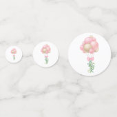 Pink Balloons Baby Shower Confetti Konfetti (Vorderseiten)