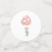 Pink Balloons Baby Shower Confetti Konfetti (Klein Vorderseite)