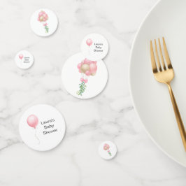 Pink Balloons Baby Shower Confetti Konfetti