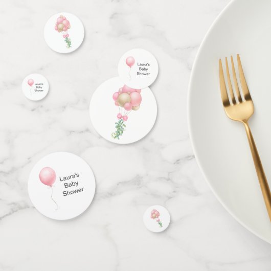 Pink Balloons Baby Shower Confetti Konfetti (Gruppe)