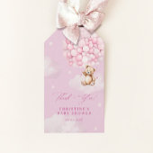 Pink Balloons Baby Teddy Bear Dusche Vielen Dank Geschenkanhänger