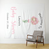 Pink Balloons Babydusche Wandteppich (Beispiel (Horizontal))