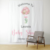 Pink Balloons Babydusche Wandteppich (Beispiel)