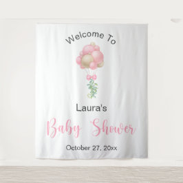 Pink Balloons Babydusche Wandteppich